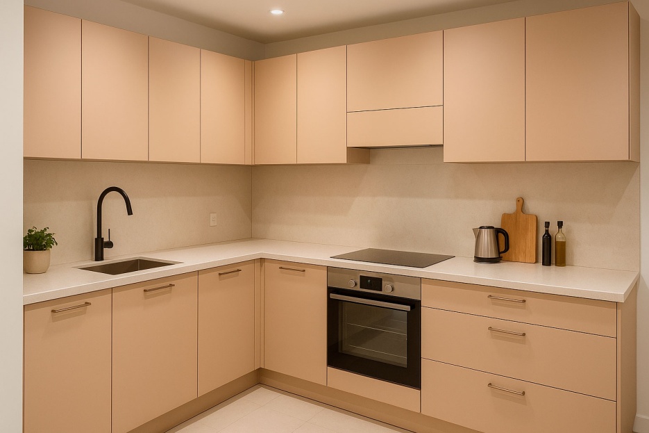 Встроенная кухня из пластика Sand Touch